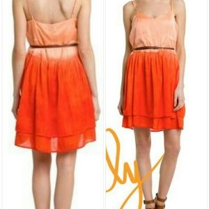 Patterson J. Kincaid Dip Cammi Orange Ombre Dress